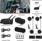 EJEAS V6 Pro Bluetooth-Gegensprechanlage für Motorradhelme