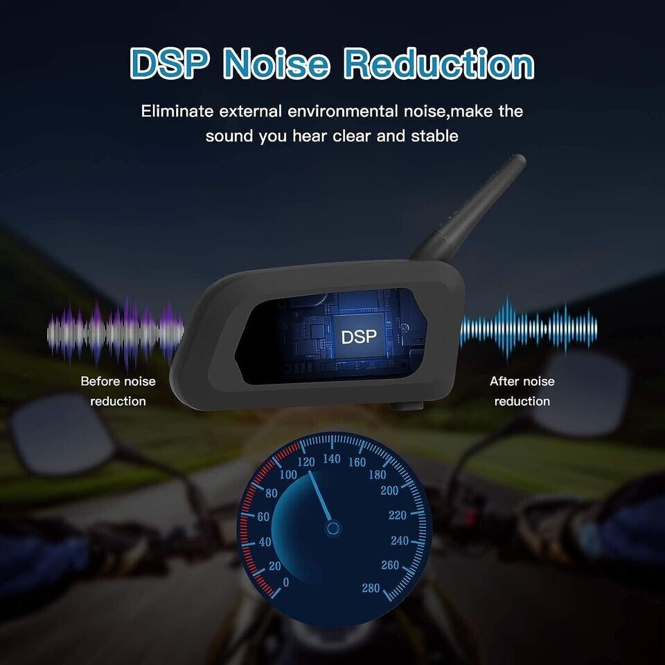 EJEAS V6 Pro Bluetooth-Gegensprechanlage für Motorradhelme