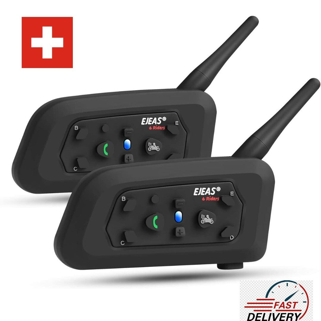 EJEAS V6 Pro Bluetooth-Gegensprechanlage für Motorradhelme